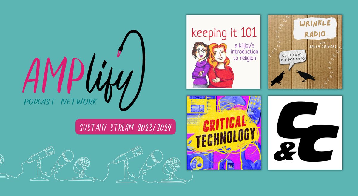 We are excited to officially introduce our Inaugural Sustain Stream Cohort 2023/2024 🎉

Keeping it 101, Wrinkle Radio, Critical Technology, and Critical & Curious. Learn more here --> amplifypodcastnetwork.ca/2023/09/14/amp…

#podcaststudies #openscholarship #edutwitter