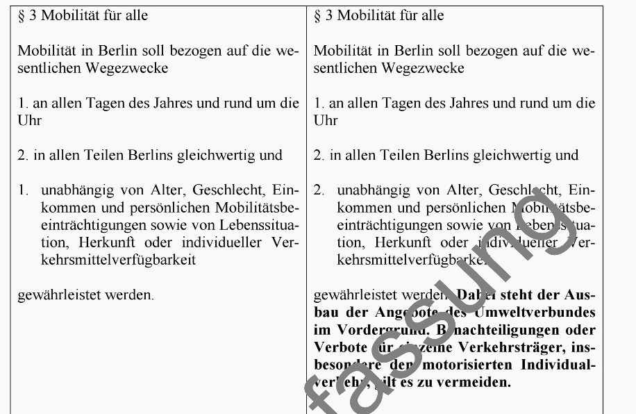 Ist das noch ein #Mobilitätsgesetz oder ein Wahlkampfprogramm der #CDU? Solche Parolen sind echt panne. (Aus dem CDU-Fraktionsentwurf zur Änderung).