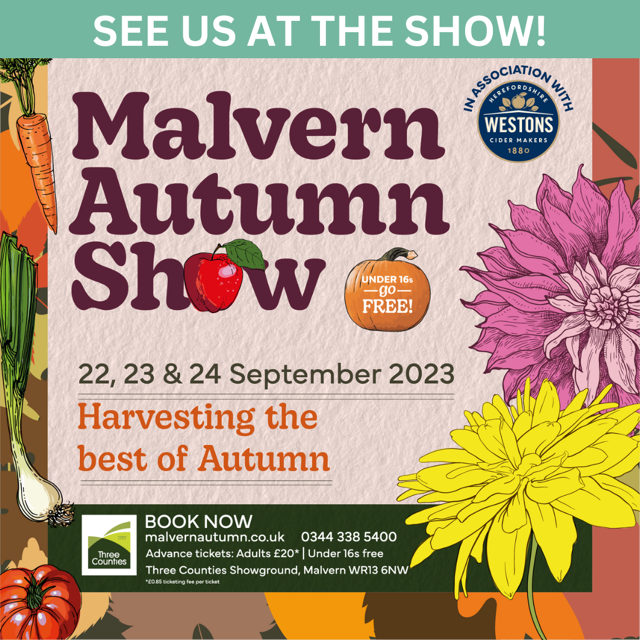 Happening this week! Find Rob and the team here <a href="/RHSMalvern/">RHS Malvern Festival</a>
