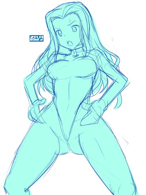 コミッションラフ 七草真由美さん競泳水着 