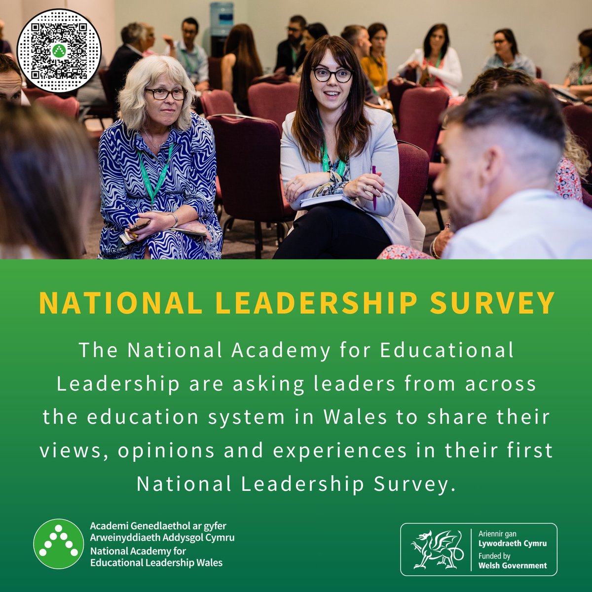 The #LeadershipAcademy is asking leaders from across the education system in Wales to share their views, opinions and experiences in our first National Leadership Survey.  

To fill in the survey, visit the link below: 

ow.ly/6Ry850PM6wr

<a href="/WG_Education/">Welsh Government Education</a> <a href="/EstynHMI/">Estyn</a> <a href="/ewc_cga/">EWC / CGA</a>