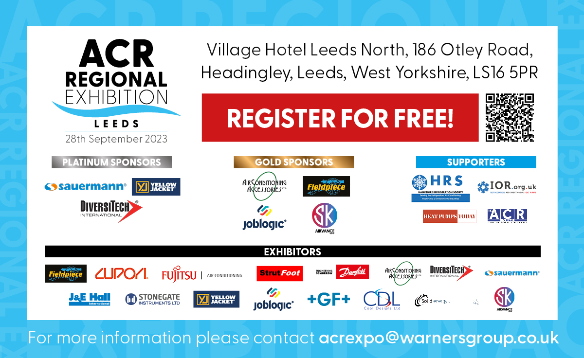 ACR Journal & Heat Pumps Today (@acrjournal) on Twitter photo 10 days to go!
Our exhibitors will be showcasing new and existing product ranges to locally based contactors/installers/specifiers/end users who have been invited to attend the day.
To register; email acrexpo@warnersgroup.co.uk
<a href="/hvacinstallers/">hvacinstallers</a> <a href="/refrigeration/">Northeast Cooling LLC</a> <a href="/acrcontractors/">ACR Contractors</a> 10 days to go!
Our exhibitors will be showcasing new and existing product ranges to locally based contactors/installers/specifiers/end users who have been invited to attend the day.
To register; email acrexpo@warnersgroup.co.uk
<a href="/hvacinstallers/">hvacinstallers</a> <a href="/refrigeration/">Northeast Cooling LLC</a> <a href="/acrcontractors/">ACR Contractors</a>