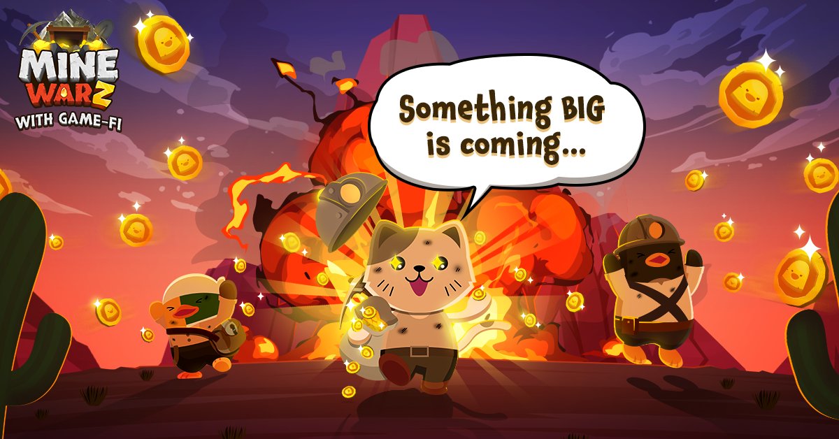 MINEWARZ_TEAM's tweet photo. Hi everyone👋,
We're on the verge of a major milestone - 100,000 users strong!

To celebrate this epic journey with you, we've got something 💫 BIG 💫 in the works.

Stay tuned for updates as we prepare to unveil what's in store 👀

#MINEWARZ #Web3Gaming #NFTGame #BCG #GetReadyToMine