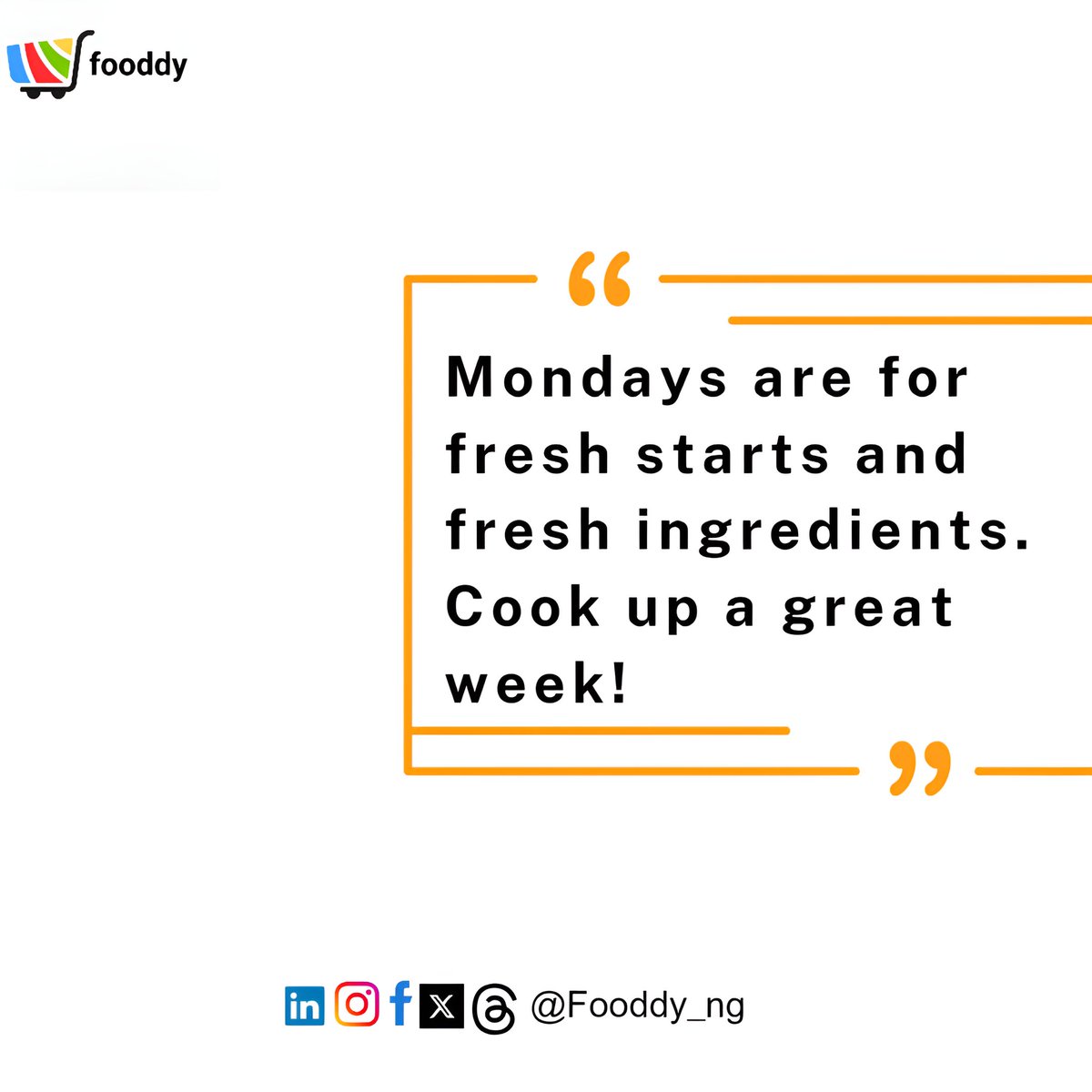 fooddy_ng's tweet photo. Happy new week everyone!💃💃💃

Eat well, stay motivated!!!

#foodquotes #newweekenergy #newweeknewgoals #motivation #newweekpositivity  #foodhappiness #foodsecrets #foodconnection #foodbonding #foodlove #foodingredients #foodbloogers #foodies #foodcusine #foodlife #fooddy_ng https://t.co/SmSfB59zkt