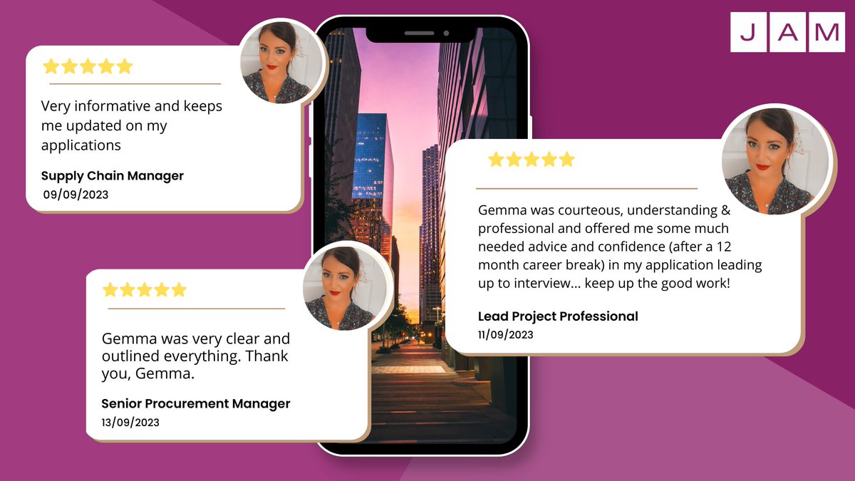 JAM_Recruitment's tweet photo. 🌟 Shoutout to Gemma! 🌟

Gemma has been absolutely smashing it this month with a string of fantastic reviews.

She's proven time and again that she's not just a recruiter; she's a great #recruiter!

Experience the JAM way and send us your CV here - https://t.co/G4VWsulnh0 https://t.co/rWB6vIpUNq
