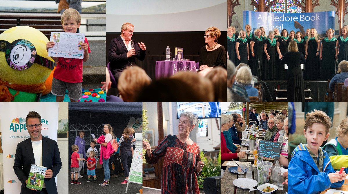 📣 What a cracking start to the Festival! Hugh Bonneville, Iain Dale, Dr James Greenwood, Andy McNab, Julia Hollander & Chivenor Military Ladies Choir were all superb! We hope everyone has a great time at today's events🎉 #AppledoreBookFest2023