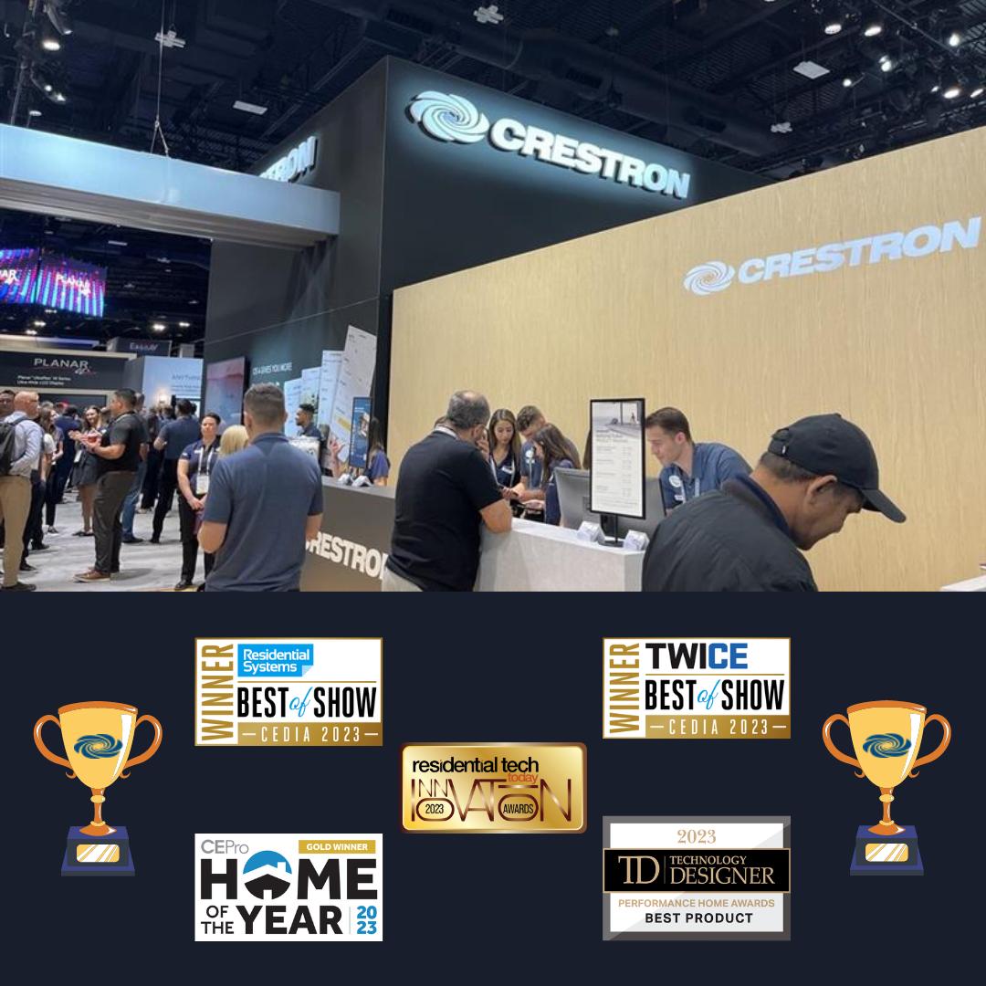 We’re excited to share that Crestron received 6 awards at #CEDIA2023, including several for Crestron Home OS 4! Thank you to everyone involved for recognizing Crestron. 
#CrestronCEDIA2023
