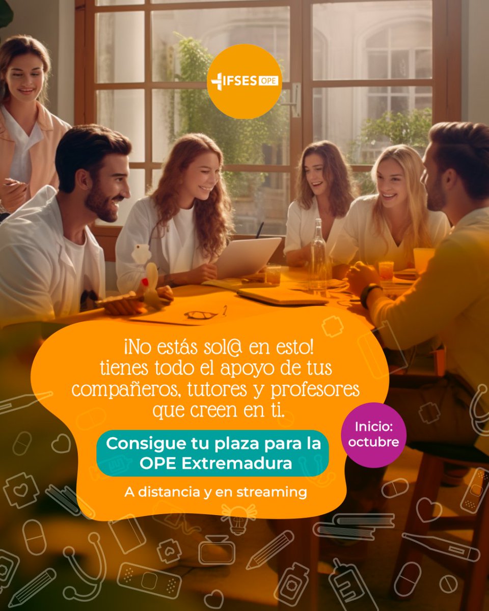 Tienes un objetivo 🎯: conseguir plaza como enfermero/a en Extremadura. 
Ahora, en IFSES te ofrecemos el curso preparatorio definitivo para superar con éxito la OPE de Enfermería en Extremadura. ¿Estás listo/a para dar el siguiente paso? 🚀 

ifses.es/ope/ses-enferm…