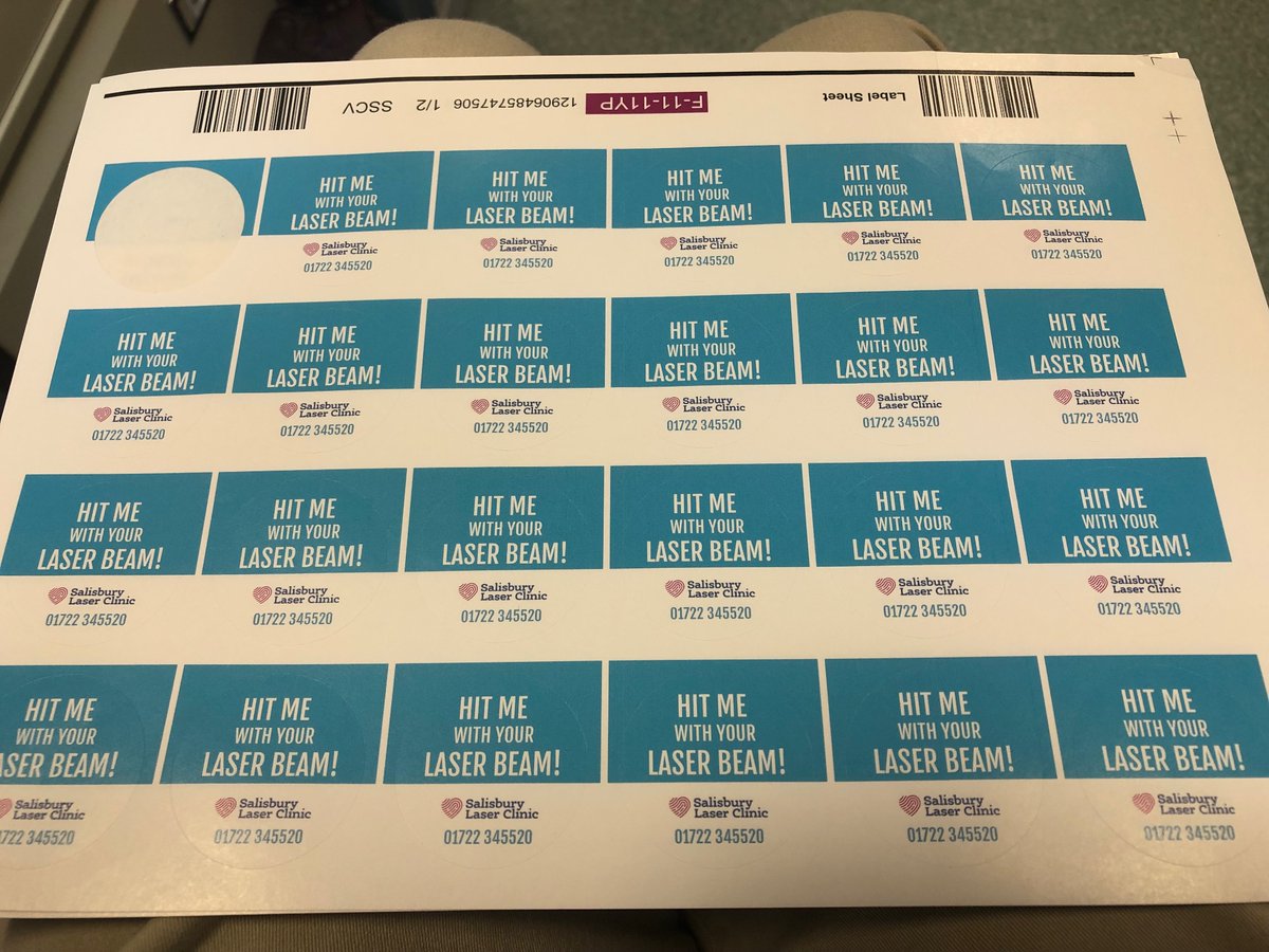 SalisburyLaserClinic (@salisburylaser) on Twitter photo Our new “adult” stickers arrived today for all our brave patients. Book yourself in and wear one with pride. It’s all part of the service. <a href="/SalisburyNHS/">Salisbury Hospital</a> Our new “adult” stickers arrived today for all our brave patients. Book yourself in and wear one with pride. It’s all part of the service. <a href="/SalisburyNHS/">Salisbury Hospital</a>
