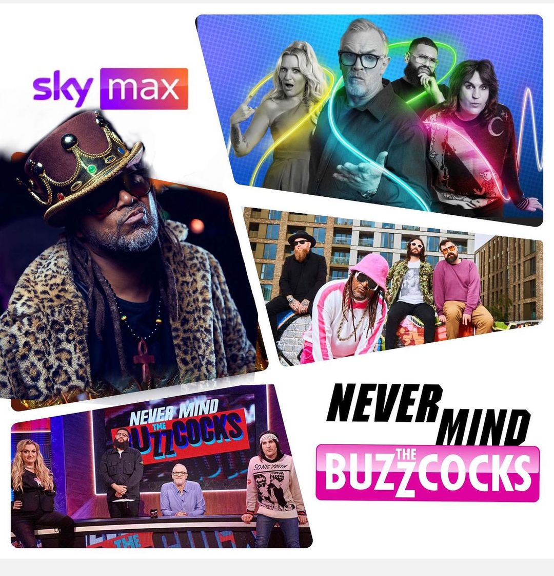 This Wednesday (20th Sept) at 9pm, catch our own Benji Webbe as a guest on Never Mind The Buzzcocks <a href="/NMTB_TV/">NMTB</a> on <a href="/skytv/">Sky TV</a> 's Sky Max. 📷
Set your reminders/recorders now !
Skindred's new album 'Smile' is out now at earache.com/skindred