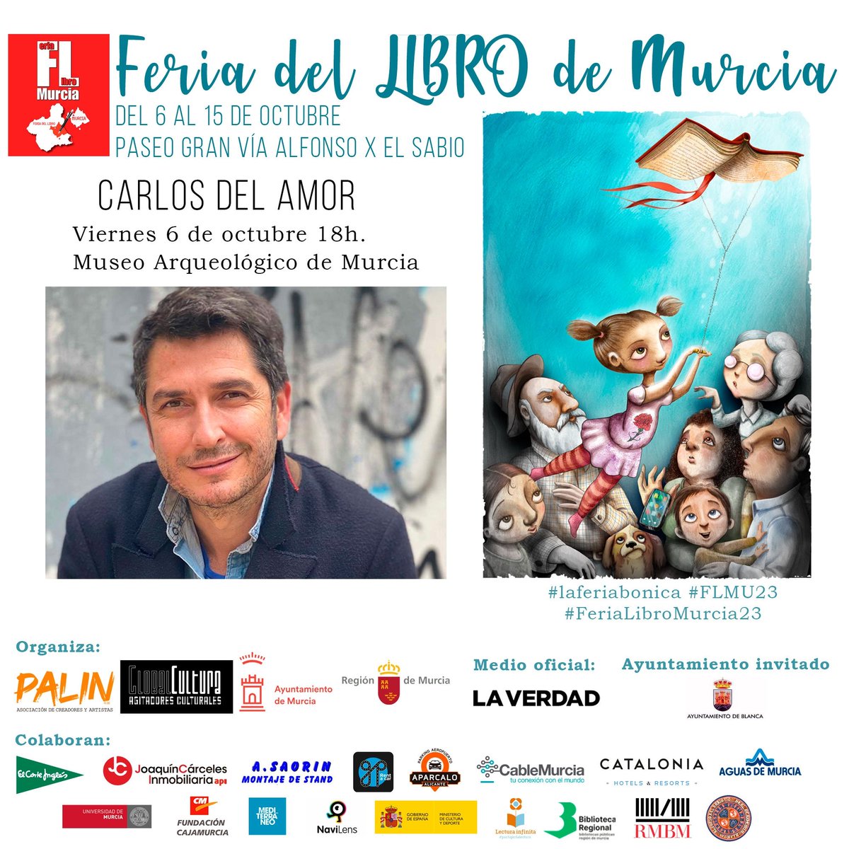 jesusboludatoro's tweet photo. 👉LUNES DE BOMBAZO 💣💣

Este año contamos en nuestra programación con @cdelamor_ , escritor y Jefe Adjunto de Cultura de @rtvenoticias.

¡Apúntate ✍️ esta fecha!

📅 Viernes, 6 de octubre.
⌚18 h.
📍Museo Arqueológico de Murcia.

#LaFeriaBonica #FLMurcia23 #FeriaLibroMurcia23 https://t.co/viFZYMumF4
