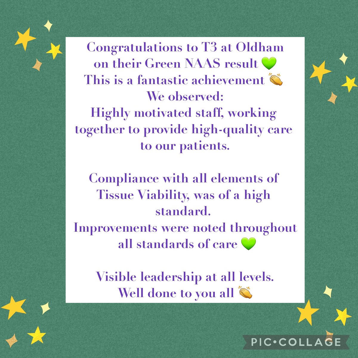 Jane Garforth (@janegarforth1) on Twitter photo A massive congratulations to the team on T3 <a href="/OldhamCO_NHS/">Oldham Care Organisation</a> on their Green NAAS rating 💚 Thank you for welcoming us onto your ward to undertake the assessment.<a href="/NCAlliance_NHS/">Northern Care Alliance NHS Foundation Trust (NCA)</a> <a href="/heathercaudle/">Professor Heather Caudle</a> <a href="/jacqui_burrow/">Jacqui Burrow</a> <a href="/VickT75/">Victoria Thorne</a> <a href="/hcarterrje/">helen carter</a> <a href="/samadamson09/">Sam Adamson</a> @rhiashworth18  <a href="/racheyroo22/">Rach Ashworth 🌈💜</a> <a href="/HussamNHS/">Hussam Alattar</a> A massive congratulations to the team on T3 <a href="/OldhamCO_NHS/">Oldham Care Organisation</a> on their Green NAAS rating 💚 Thank you for welcoming us onto your ward to undertake the assessment.<a href="/NCAlliance_NHS/">Northern Care Alliance NHS Foundation Trust (NCA)</a> <a href="/heathercaudle/">Professor Heather Caudle</a> <a href="/jacqui_burrow/">Jacqui Burrow</a> <a href="/VickT75/">Victoria Thorne</a> <a href="/hcarterrje/">helen carter</a> <a href="/samadamson09/">Sam Adamson</a> @rhiashworth18  <a href="/racheyroo22/">Rach Ashworth 🌈💜</a> <a href="/HussamNHS/">Hussam Alattar</a>