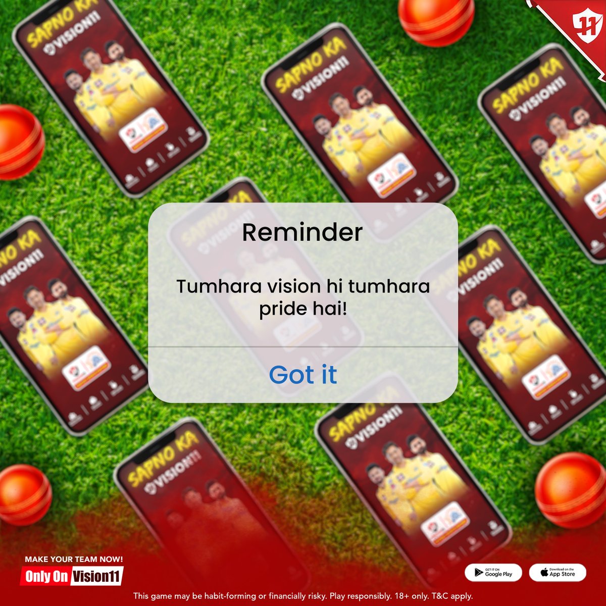 Vision11ofc's tweet photo. Reminder: Your Vision is Your Pride! Embrace it.π
Make your Visionary Pride only on #Vision11 πͺ
Download the @vision11ofc app now!π²
.
.
.
.
#Vision11 #Vision11official #VisionaryPride #EmbraceYourVision #Reminder #FantasySports #Cricket #IskiJhalakSabseAlag #SapnoKaVision https://t.co/yjwWdtsYym