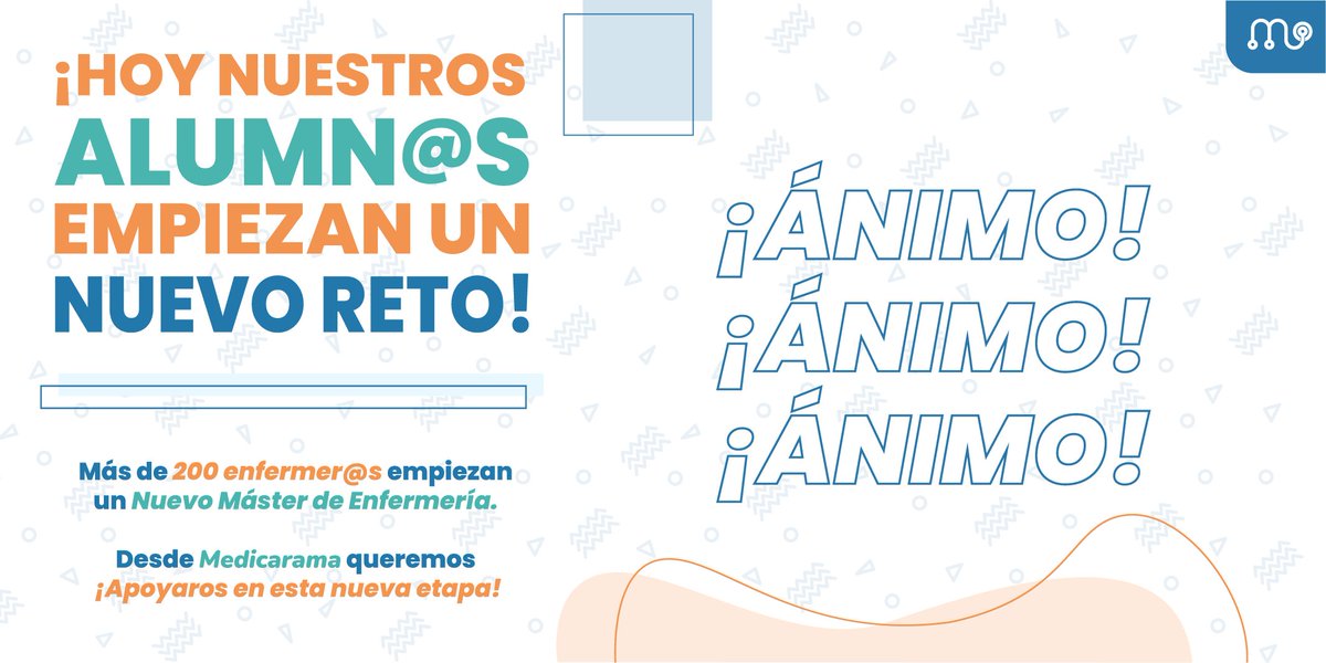 Esta semana nuestr@s increíbles alumn@s comienzan una nueva aventura: el Master de Enfermería de Medicarama
¡Estamos super emocionad@s por ellos y queremos que sepan cuánto l@s apoyamos en este viaje tan especial! 
 ÁNIMO
