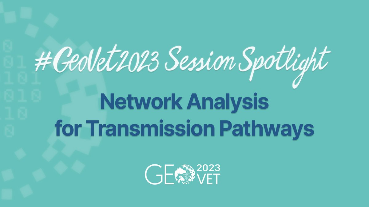 #GeoVet2023 Session Spotlight:
Network Analysis for Transmission Pathways. 

Navigating the intricate webs of disease transmission, connecting hidden routes of animal movements. Reshaping our understanding of disease dynamics.
#NetworkAnalysis #DiseaseTransmission #OneHealth