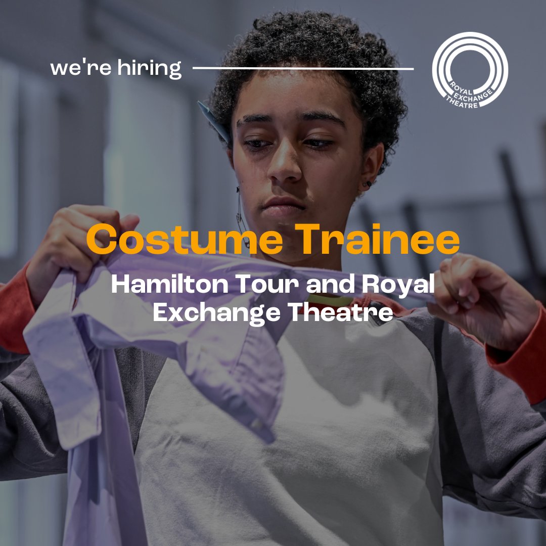 WE'RE HIRING📢

Gain experience in working on the opening of the UK &amp; Ireland Tour of Hamilton in Manchester📍

This is then followed by a traineeship at the Royal Exchange Theatre🎭

Check out how to apply here 👉rxtheat.re/HamRET