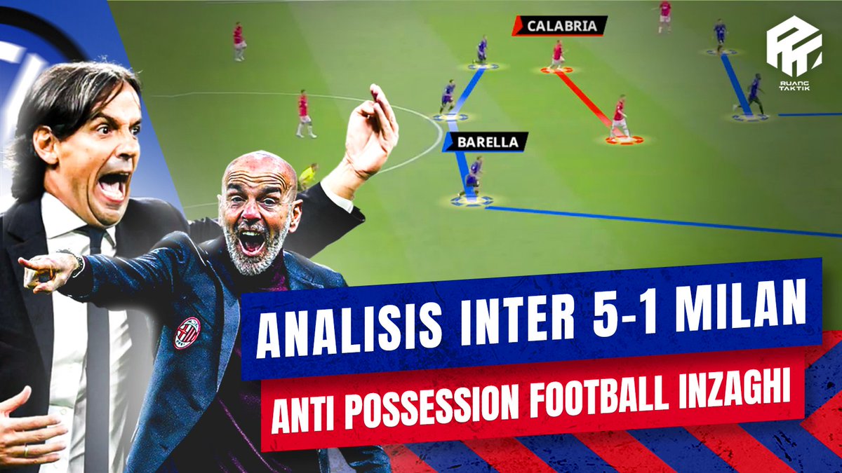 [VIDEO TERBARU]

Dengan possession 'hanya' 40%, Inter Milan mampu mencetak 5 gol ke gawang Milan. Menunjukkan set up Inzaghi tanpa bola yang sukses membuat lawannya kesulitan progresi ataupun menembus pertahanan di belakang. 

Let's go kita bahas...
