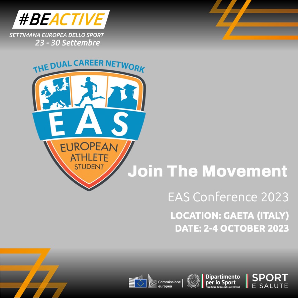 EASconference23's tweet photo. We are happy to announce that #EAS Conference 2023 has been recognized as event for the European Week of Sport.

#EAS2023 #RoadtoGaeta #BeActive https://t.co/8AJUL6nCWO