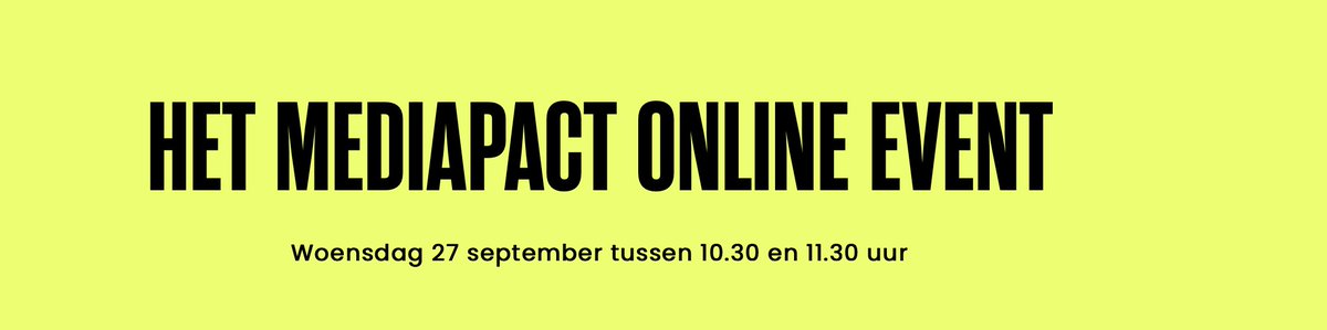 Werk je in de mediabranche? Op woensdag 27 september kun je het eerste Mediapact Online Event volgen. Vanaf 10.30 uur interviewt presentator <a href="/HumbertoTan/">Humberto Tan</a> o.a. <a href="/mariettehamer/">Mariette Hamer</a>. Het Mediapact Respectvol Samenwerken is vorig jaar gesloten. 
lnkd.in/eyAUcaRc