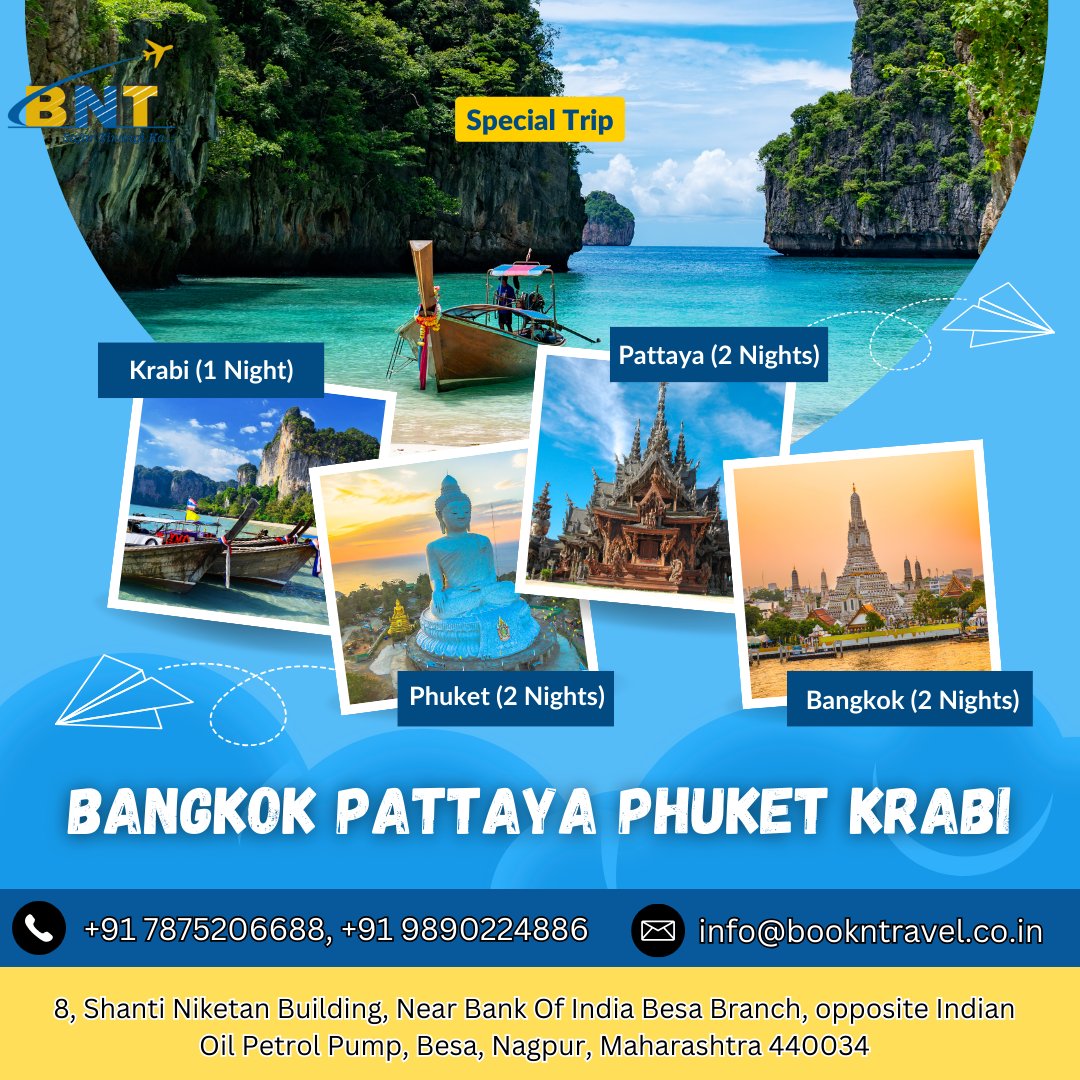 Embark on an unforgettable journey to the Land of Smiles with GK Book N Travel. Discover the hidden gems, immerse yourself in vibrant culture, and create memories that will last a lifetime.

#thailandtraveller #travelthailand
#krabithailand #phuketthailand