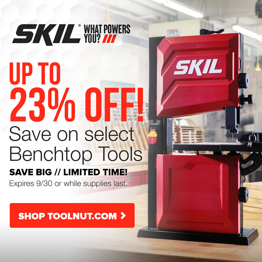 thetoolnut's tweet photo. SAVE Up To 23% On SKIL Benchtop Shop Tools NOW ➡️https://t.co/10YQUeYDlB⬅️ LINK IN BIO
.
Now Available- 10” Drill Press/9” Bandsaw/16” Scroll Saw/Belt & Disc Sander/8” Benchtop Grinder
.
#toolnut #skil #skiltools #benchtoptools #tools #shoptools #drillpress #skilpowertools https://t.co/2p8nkQnQYY