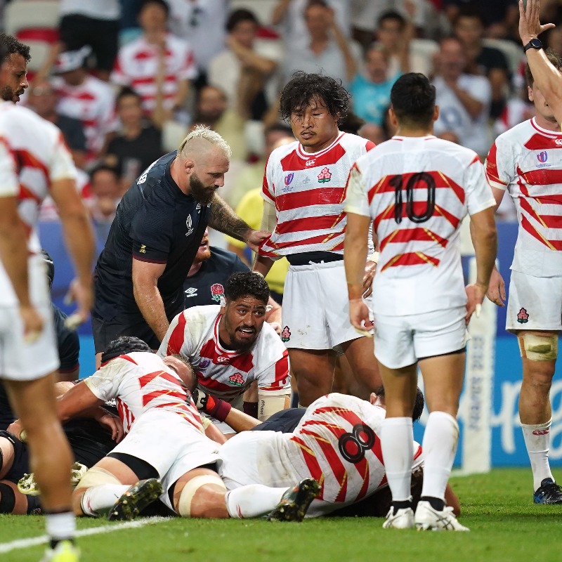 TelegraphRugby's tweet photo. England are becoming the Millwall of the Rugby World Cup: no one likes us, we don’t care.

✍️@danscho1

#TelegraphRugby I #RWC203