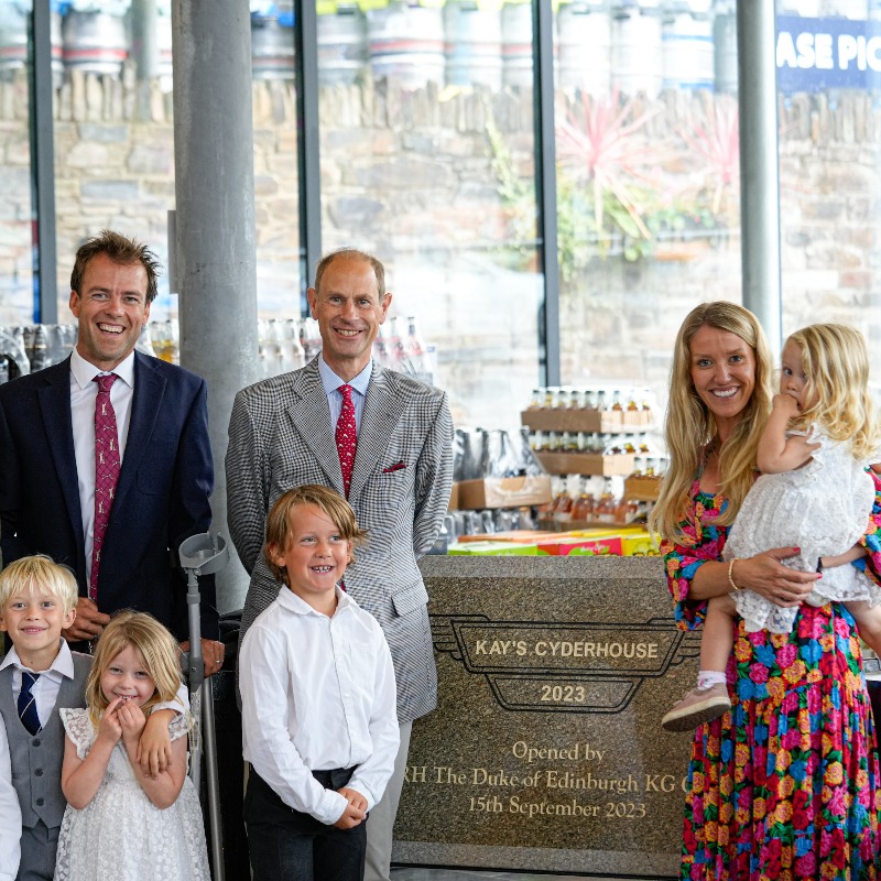 RoyalFamily's tweet photo. On Friday, The Duke of Edinburgh visited Cornwall, where he...

🤝 met children, young people and families supported by @TrelyaCornwall;

🎭 enjoyed a specially-commissioned performance at @HallForCornwall; 

🍎 officially opened Kay’s Cyderhouse at @HealeysCyder Farm.