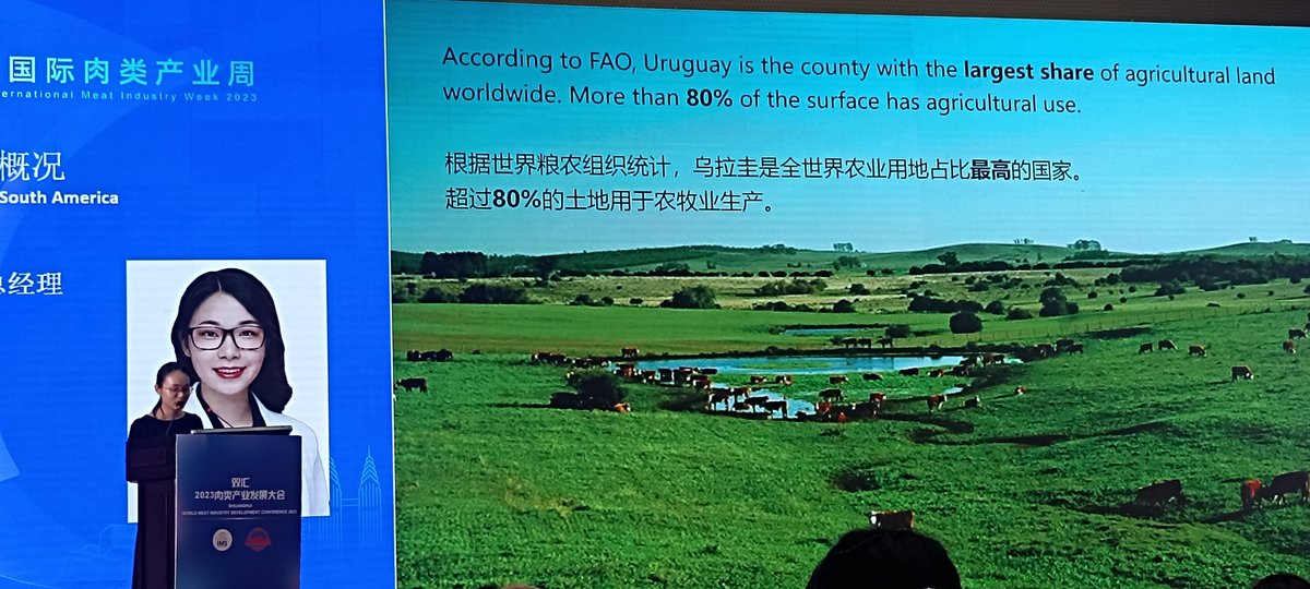mercedesantia's tweet photo. Escuhar a Victoria Cai, Gte de INAC, para Asia, en la Feria Int de la Ind Cárnica en Chongqing, China, nos enorgullece!
Defiende y vende la producción de carne de Uy con solidez q impacta
En momentos difíciles necesitamos esa energía!
Comprobé 1 vez + q hay gente capa!
Gracias! https://t.co/b9xelKiRGZ