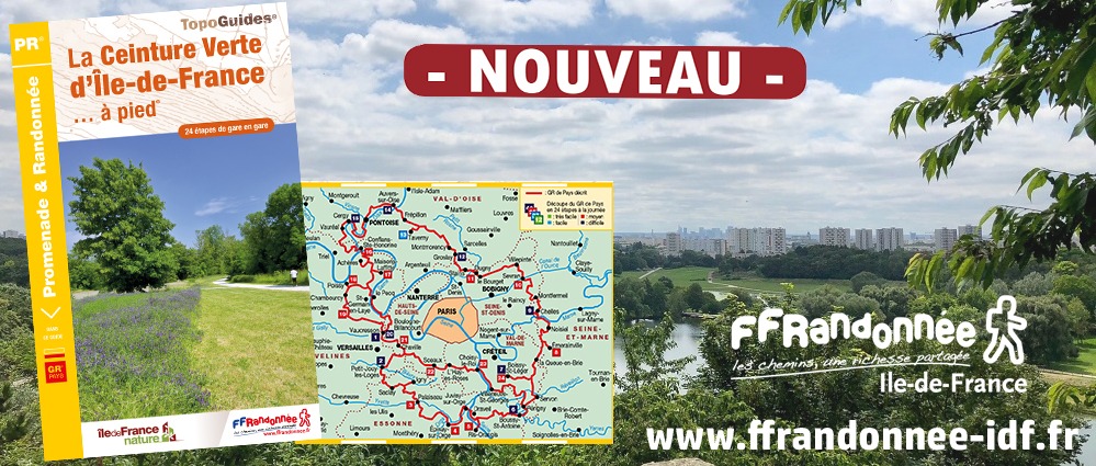 ffrandonneeIDF's tweet photo. Nouveau TopoGuide® du GR® de Pays de la Ceinture Verte 📒 🍃d'Île-de-France regroupant 24 étapes de gare en gare pour découvrir les espaces verts proches de la capitale. 
Ces randonnées sont toutes linéaires et accessibles en train. 💚

Disponible  sur : https://t.co/UXU2SM2THt https://t.co/Sh9K4RhnIp