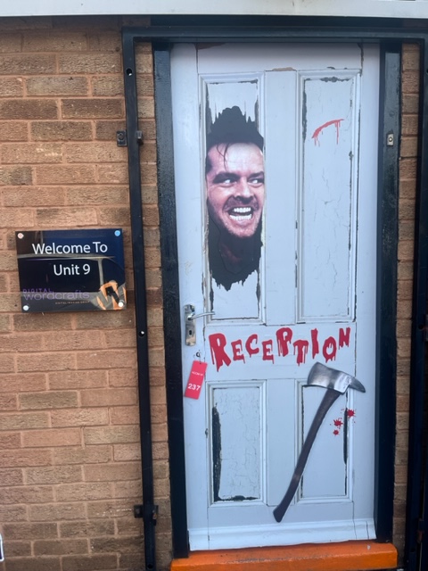 wordcrafts_'s tweet photo. Ready for #halloween at Wordcrafts with our new reception door 👻😈👹 https://t.co/ZUDwb4bD1r