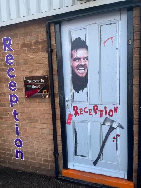 wordcrafts_'s tweet photo. Ready for #halloween at Wordcrafts with our new reception door 👻😈👹 https://t.co/ZUDwb4bD1r