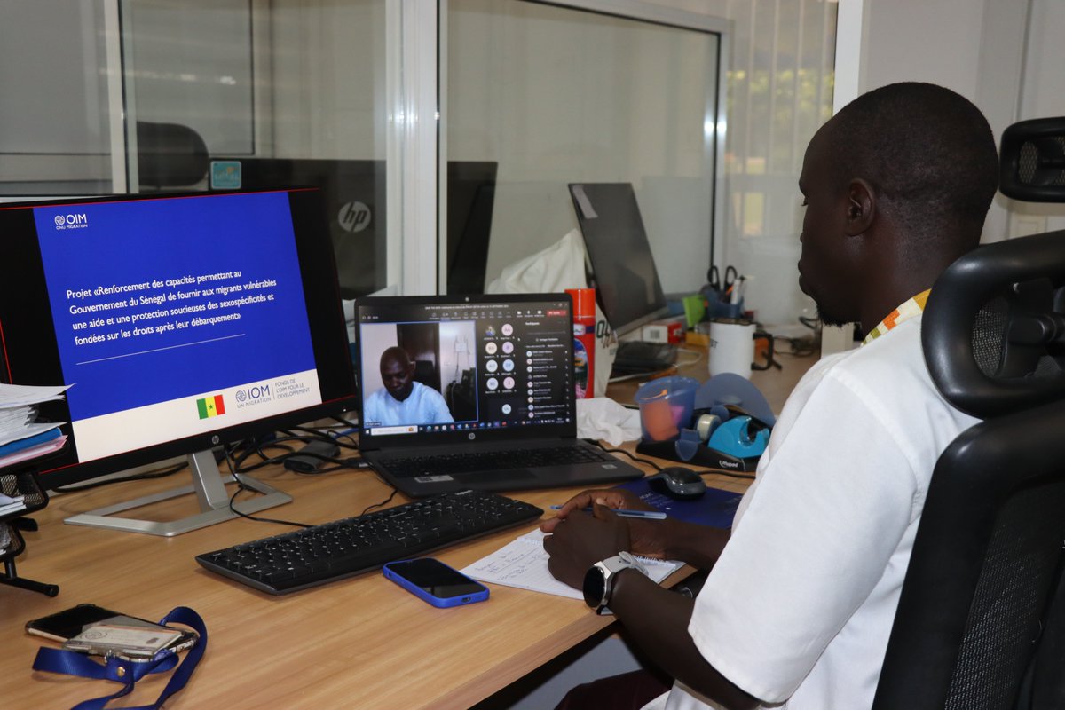OIMSenegal's tweet photo. Clôture du projet #IDF permettant au Gouvernement du Sénégal de fournir aux migrants vulnérables une aide et une protection soucieuses des sexospécificités et fondées sur les droits après leur débarquement mis en œuvre par #OIM avec la collaboration de #CILEC #HCDH, #DNLT, #DGASE https://t.co/oMW2StFlLG