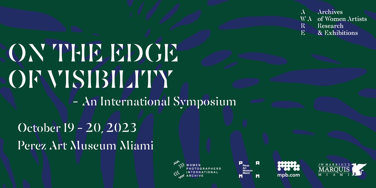 [EVENT] In collaboration with the <a href="/pamm/">Pérez Art Museum Miami</a>  Museum Miami (PAMM), <a href="/AwareWomenArt/">AWARE Women Artists</a> and Women Photographers International Archive (<a href="/wophafoundation/">WOPHA</a>), we are organizing the symposium "On the Edge of Visibility – An International Symposium" on October 19th and 20th, 2023, at the Pérez Art
