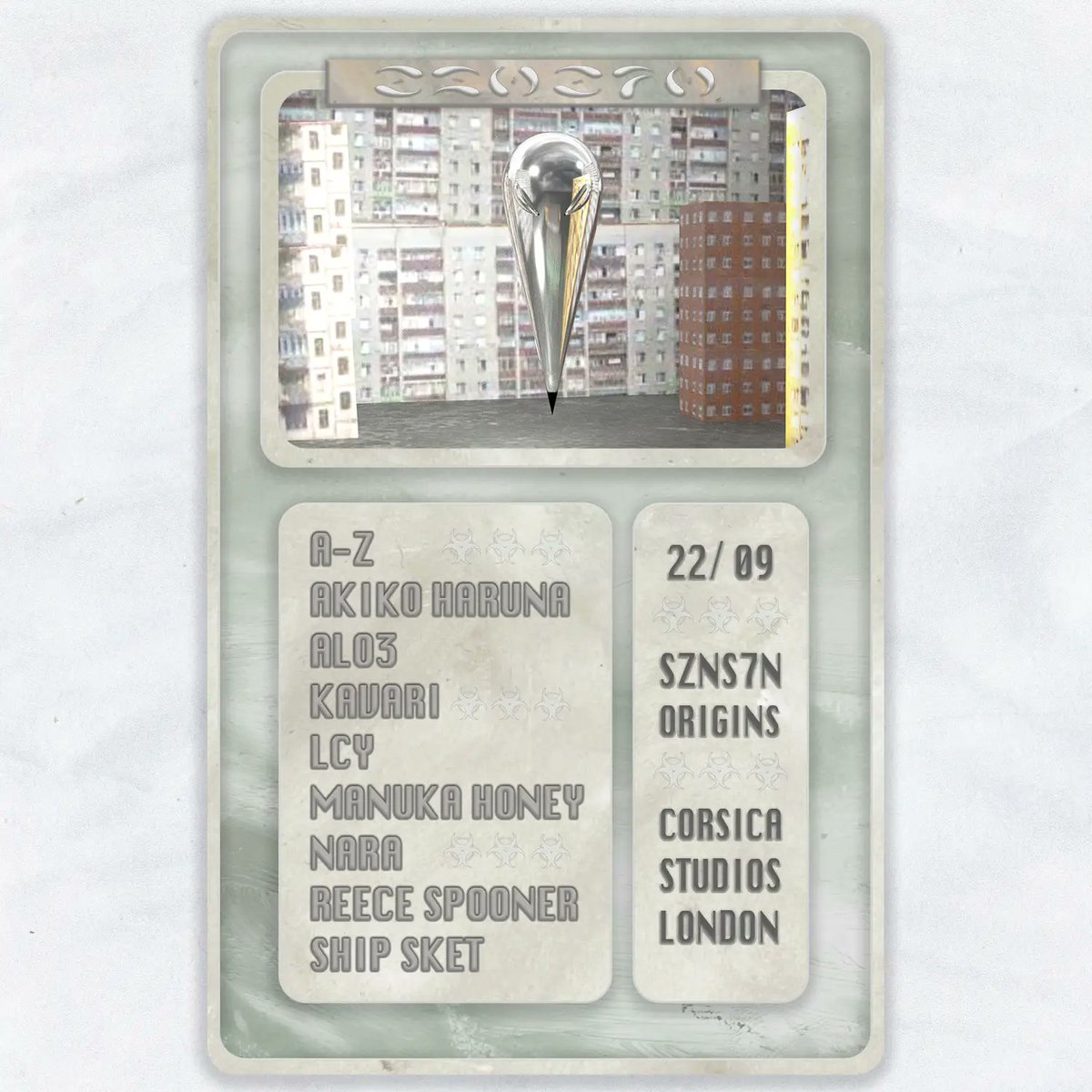 Corsica_Studios's tweet image. • FRI 22 SEPT
SZNS7N X ORIGINS (2300-0600)
→ ra.co/events/1723488