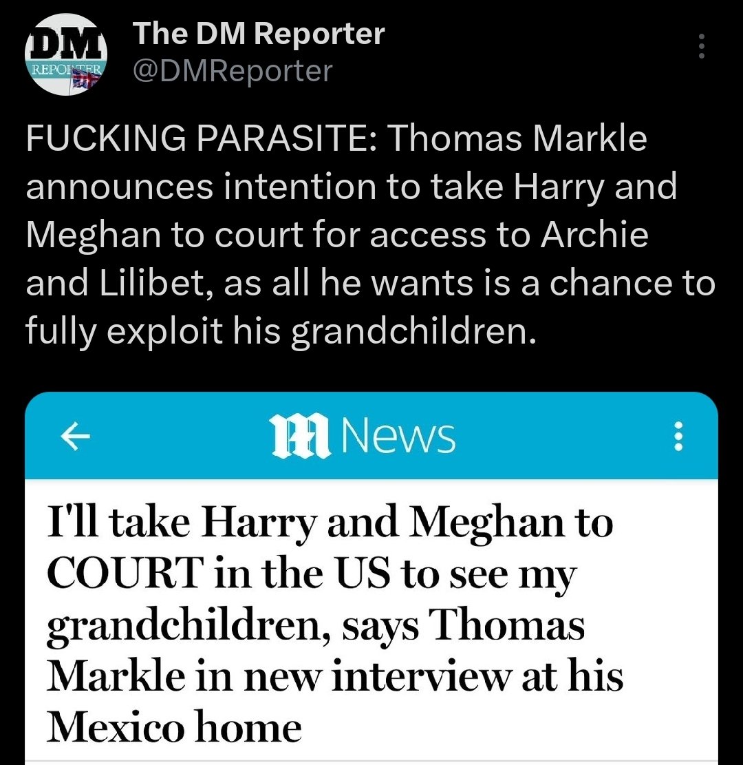 DÉJÀ VU ALL OVER AGAIN: If Thomas Markle can keep regurgitating the same shit then so can I.