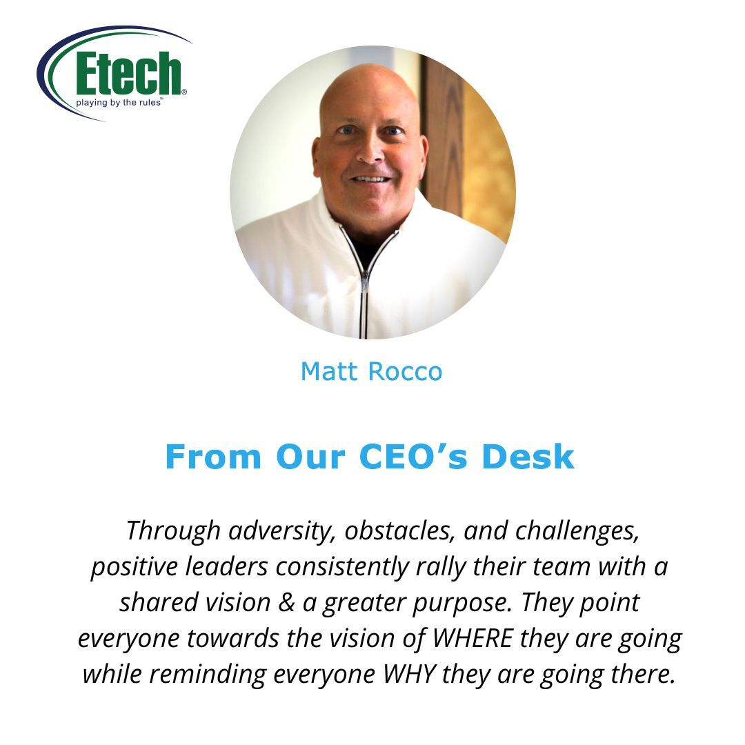 #MondaySpecial A special note from our CEO's Desk - Matt Rocco #WeAreEtech #EtechLeaders #LeadesrhipMatters #PeopleFirstCulture #LeadershipCulture #ServantLeadership