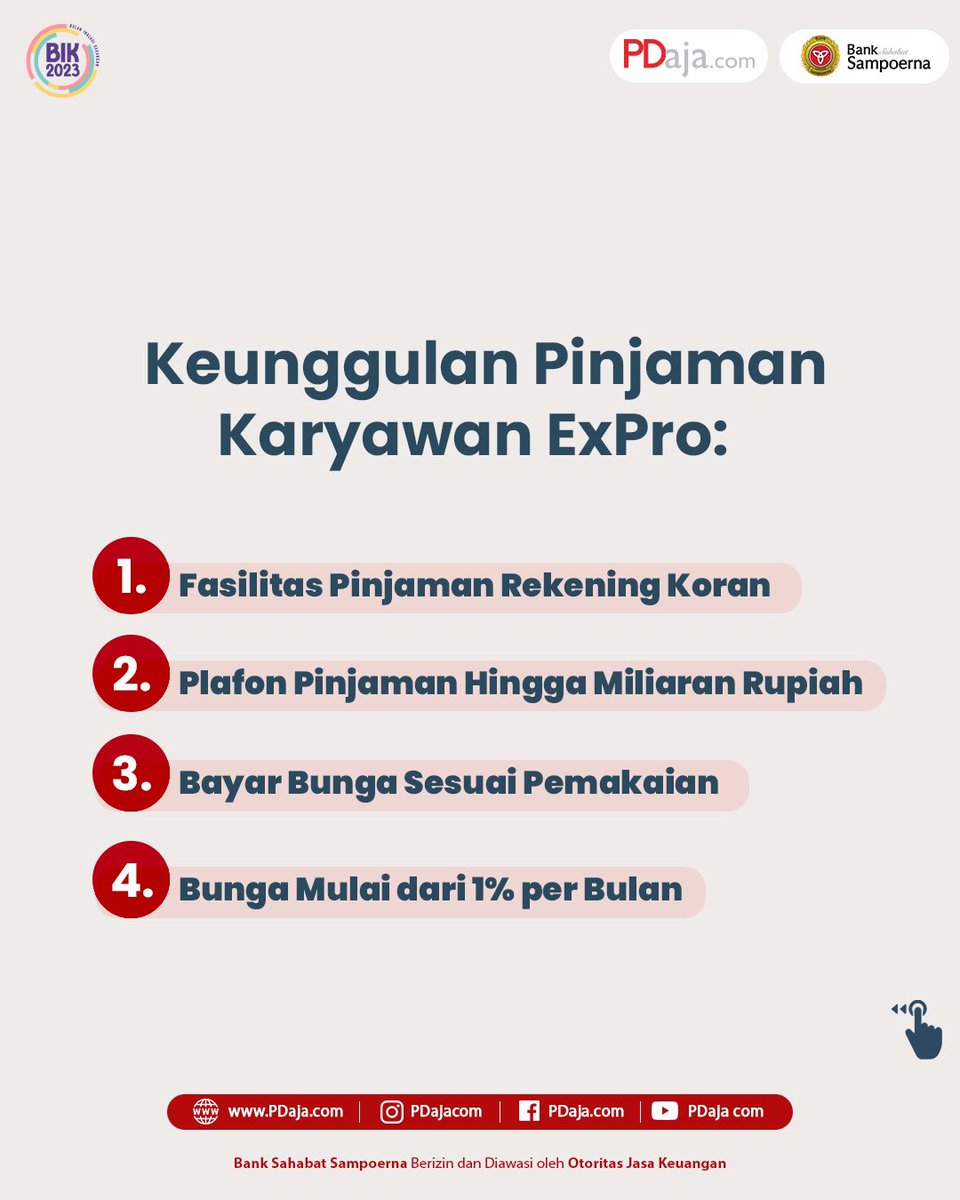 PDajacom's tweet photo. Tunggu apalagi, ajukan sekarang juga! Info pengajuan pinjaman kunjungi https://t.co/hSacAhCrXO 

#PDajaDulu #PDajadotcom #BankSahabatSampoerna #PinjamanDanaUsaha #OJK #PinjamanDana #PinjamanCepat #PinjamanMudah #PinjamanRekeningKoran #KreditMultiguna #PinjamanAman https://t.co/bjfz0wTMZ9
