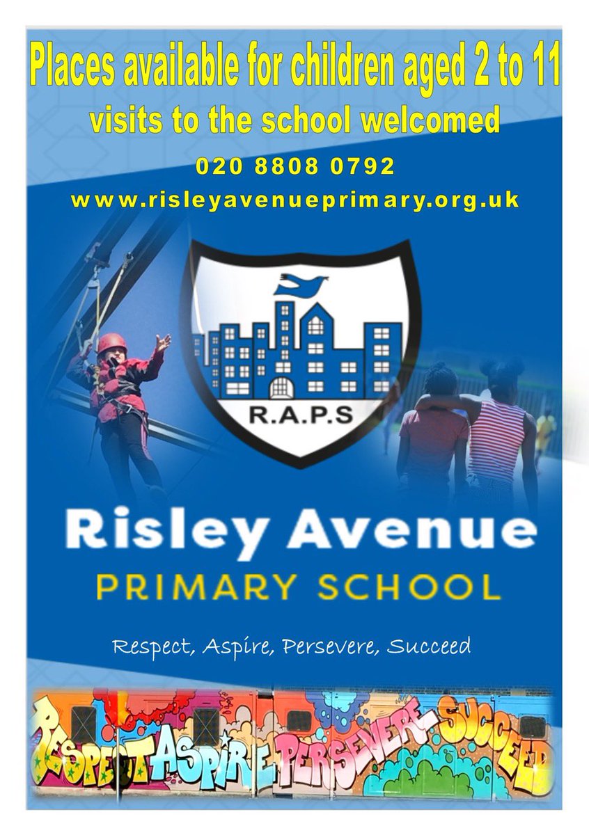 RisleyN17's tweet image. Headteacher tours every TUESDAY morning from 9.15am. Book here cognitoforms.com/RisleyAvenuePr…
@SchoolRowland @eaglenurseries @PemburyHouse @haringeycouncil @HaringeyEduc