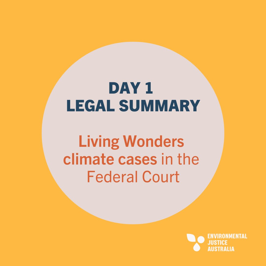 Today, the Living Wonders climate cases started in the Federal Court before Justice McElwaine. 

Here's a summary of the legal arguments from day 1: livingwonders.org.au/about-this-act…
