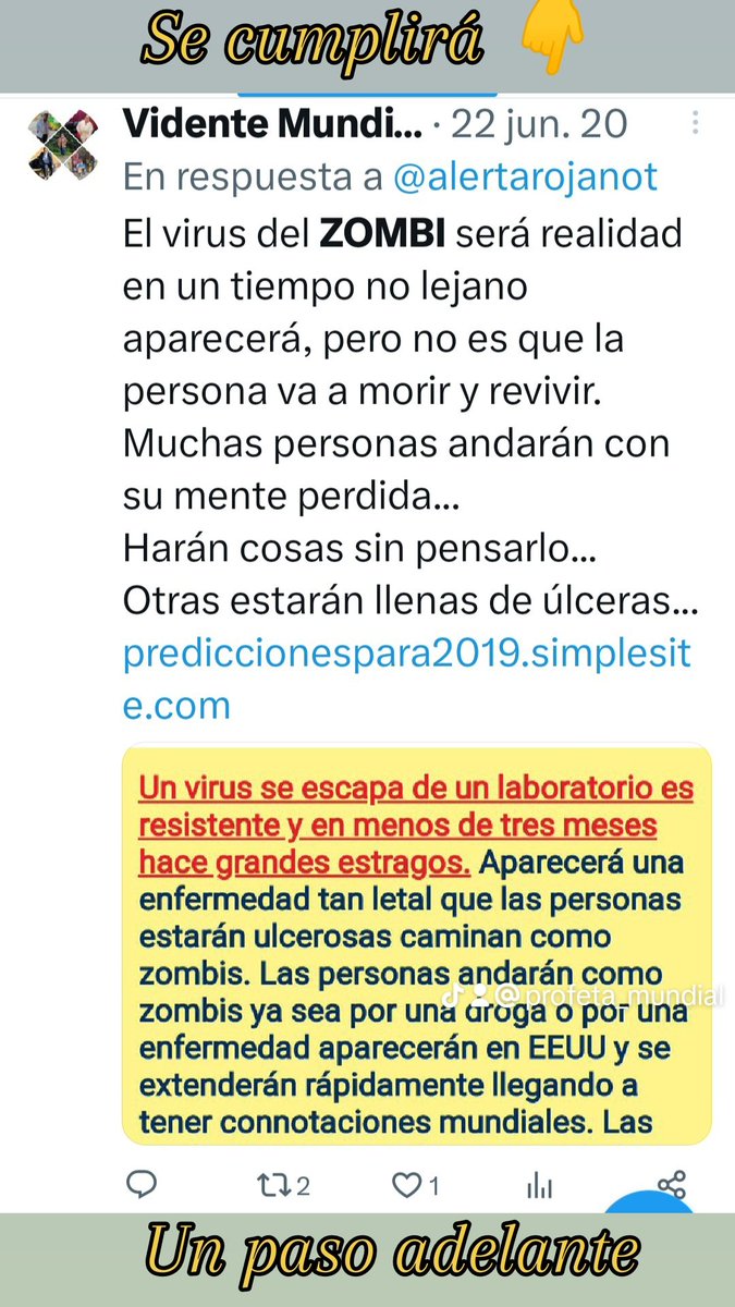 Profeta_Mundial's tweet photo. Tarde o temprano se cumplen nuestras predicciónes.👇 https://t.co/vpeJl6YRxJ