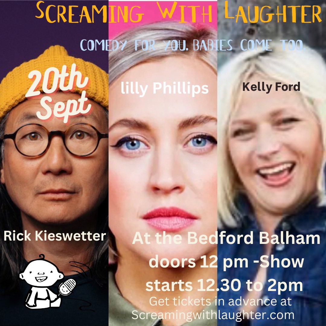 Screaming With Laughter (@screamwithlaugh) on Twitter photo This week we’re <a href="/TheBedfordPub/">The Bedford, Balham</a> with a fab line up of Comics and Tv Stars <a href="/RickKiesewetter/">Rick Kiesewetter</a> @kellymaxineford @lillyphillips see here for tix wegottickets.com/event/576220. Wednesday 20th Sept This week we’re <a href="/TheBedfordPub/">The Bedford, Balham</a> with a fab line up of Comics and Tv Stars <a href="/RickKiesewetter/">Rick Kiesewetter</a> @kellymaxineford @lillyphillips see here for tix wegottickets.com/event/576220. Wednesday 20th Sept