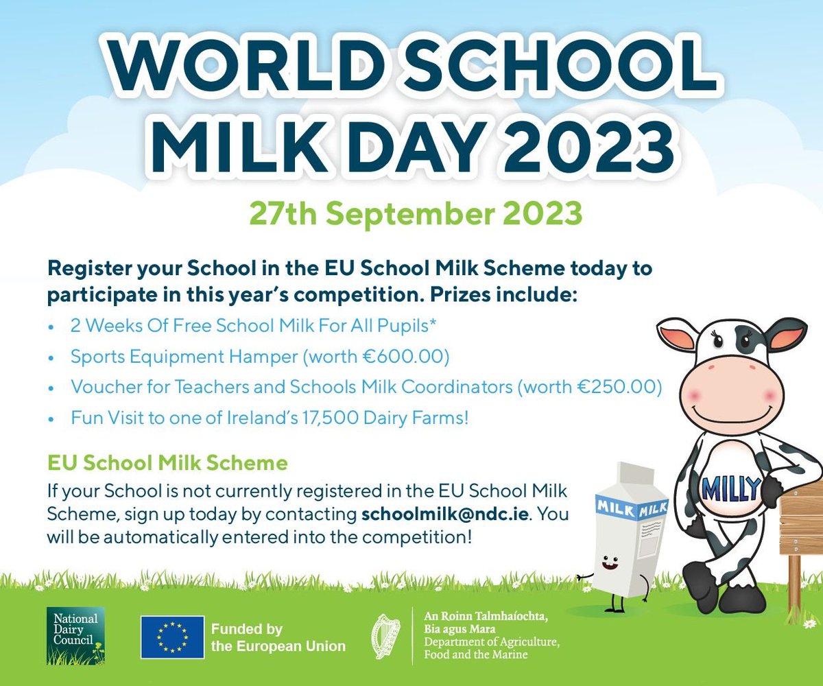 I have had the pleasure of visiting many markets across Africa and Asia to experience how much consumers enjoy #grassfed Irish Milk. Add a serving of milk to your child's school lunch as part of a balanced nutritious lunch. For more details go to ndc.ie!