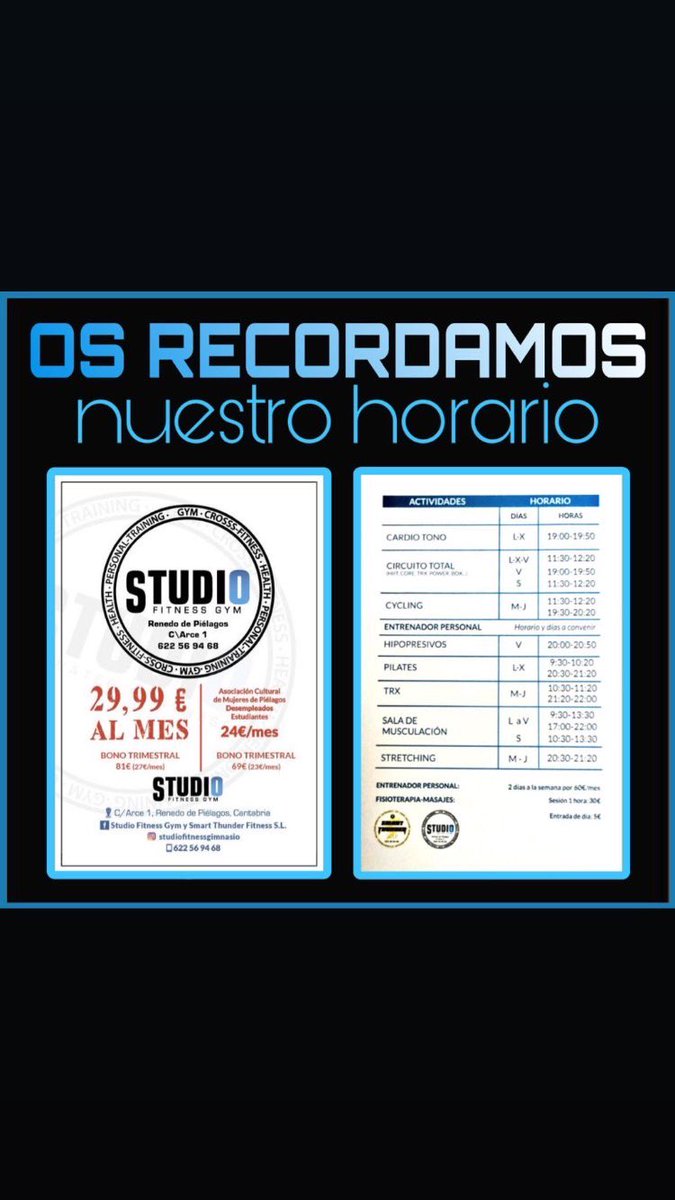 Studio Fitness Gym y Smart Thunder Fitness S.L tweet media