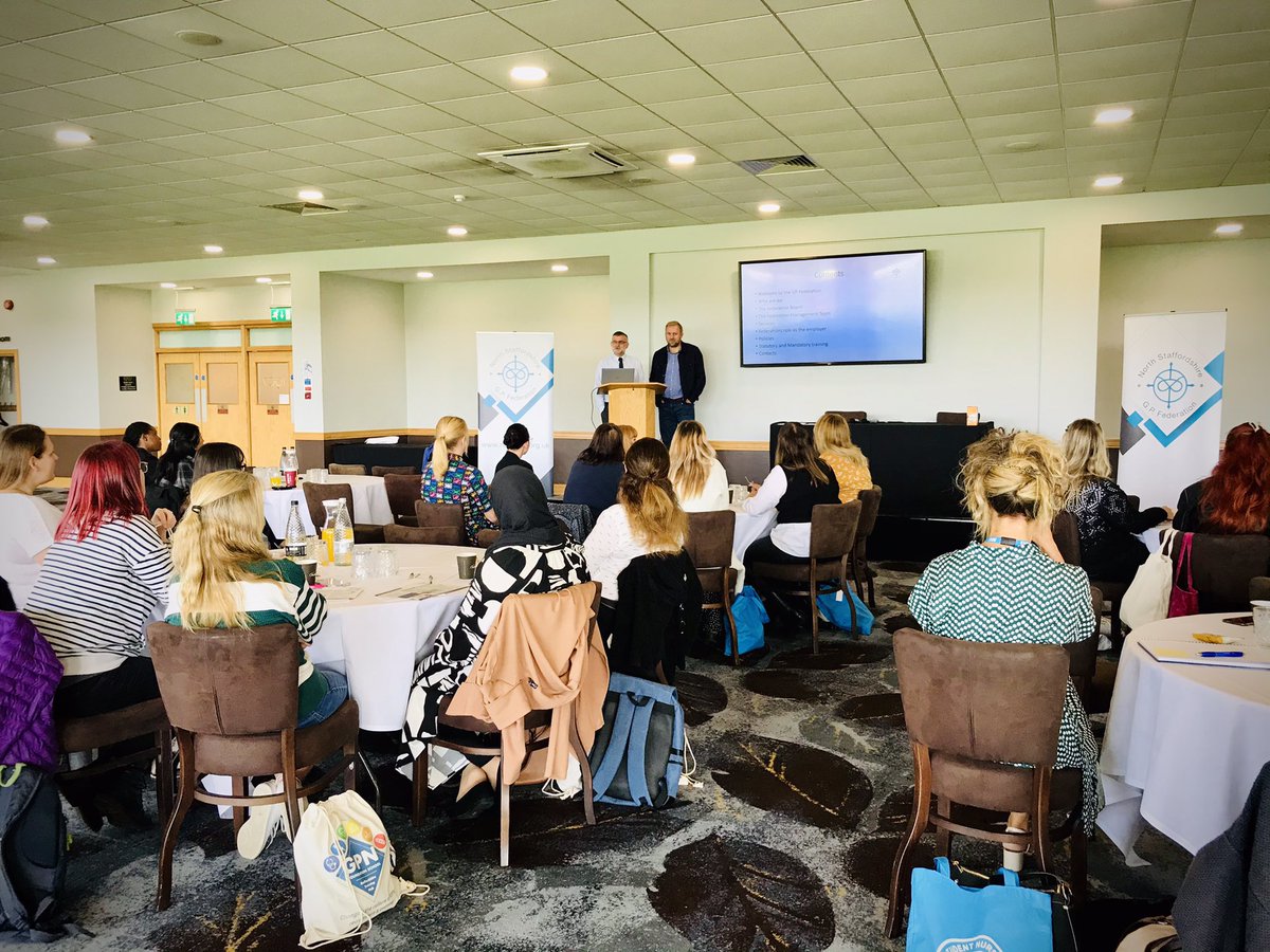 StaffsTH's tweet photo. Many thanks to Ian and Gareth from @FedNsgp for the employer induction 👍🏼 NQN and NTP nurses start their supported training year! #newlyqualifiednurses #newtopracticenurses #StaffsGPNFS #StaffsSNA #StaffsTH https://t.co/0456WEQoro