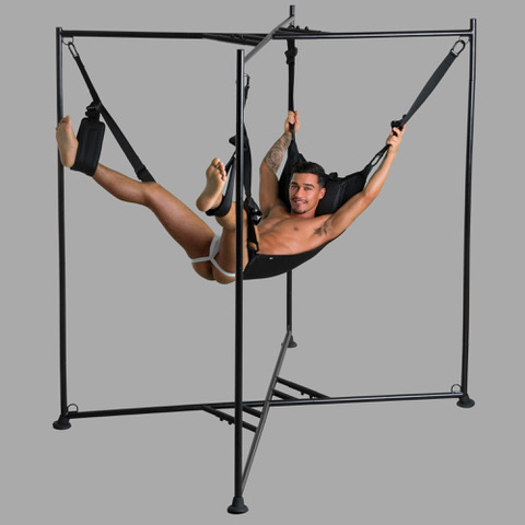 Whether you prefer gentle caresses or hard pleasures, our sling allows for optimal positioning, endurance, and intense stimulation. Fulfill your deepest fantasies and reach unparalleled erotic heights with the MEO Fisting Sling Stand Kit. #BDSM #meoteam #fistfuck #fisting