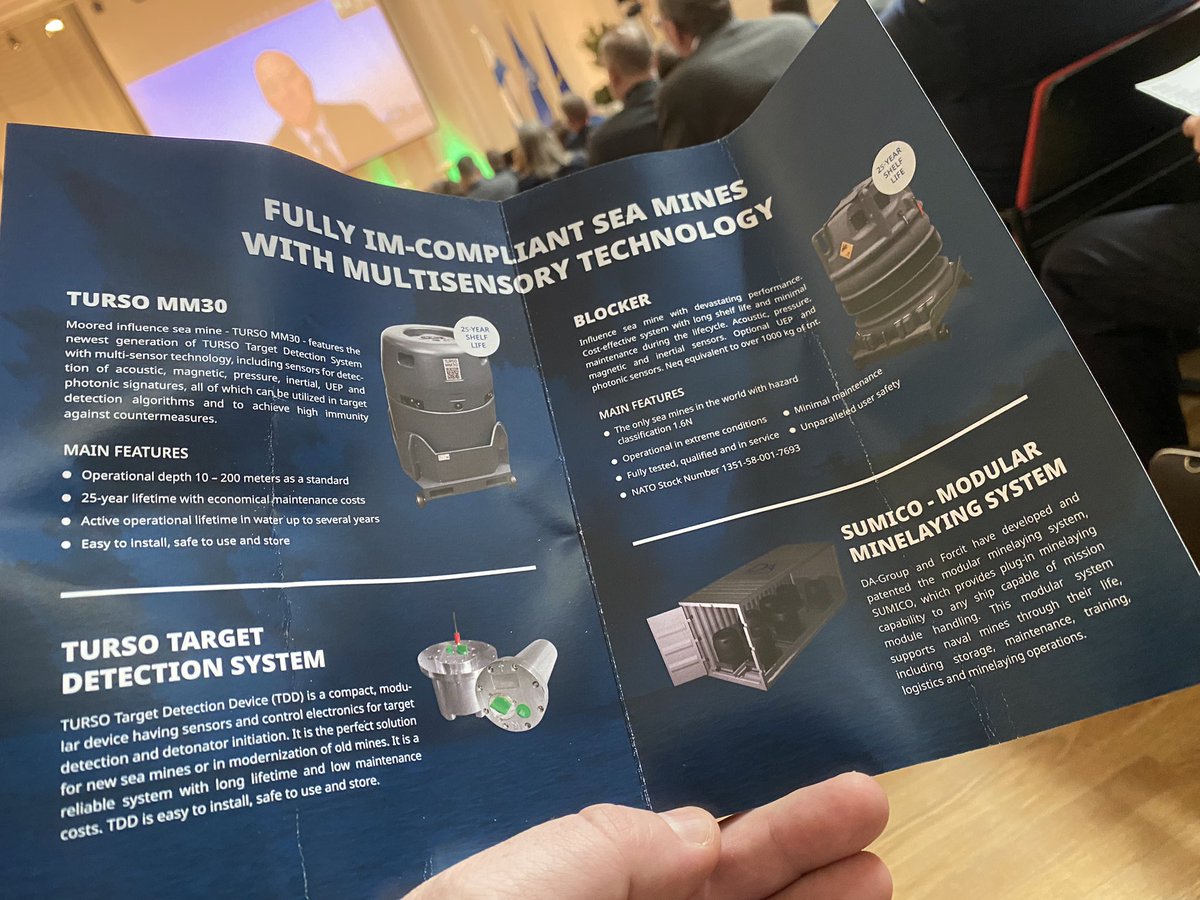 NordicDefenceRw's tweet photo. And it comes with a 25 year guarantee! #navalminestems #forcitdefence #dagroup #kouvolasecurity2023 https://t.co/YIooHPJbDL