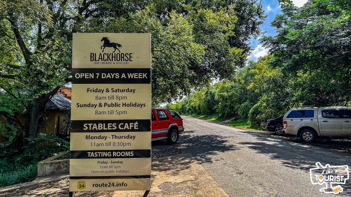 MarkSham's tweet photo. People say Gauteng is boring. Maybe they should stop driving up and down William Nicol all day 🤣 Here's an idea, take a slow drive to Black Horse Brewery in Magaliesburg, have a bite to eat, and then admire the beauty around you while taking a walk around the property. Magaliesburg is about an hour's drive from Joburg but after 30min, you have no clue you're in the Gauteng province. Everything is so picturesque.

The brewery is situated on the edge of the Magalies River with lush green fields and majestic black horses. Overlooking the breathtaking Zeekoeihoek valley, guests can relax and enjoy an afternoon under their magnificent Pecan nut trees. It might seem far to drive for some, but it's worth taking a break from the hustle and bustle of the concrete jungle.

I hadn't been here in over ten years and I simply forgot how charming this place is. As I arrived, I saw everyone having a beer which is brewed on site. Props to the brewmaster. Quality looked top notch. I had a cheese burger which was delicious. Everything seemed fresh and handmade.

I have to give special mention to the staff. Everyone was so friendly even though they were really busy. Finally, the walk around the property sealed the deal. There's no other way to put it other than you have to visit for yourself.

There are so many incredible places to visit across South Africa. All we need to do is shift our mindsets and be willing to explore. When you see the drive as part of the adventure, it becomes a feature and not a drag.

I hope these pictures inspire you to act @likeatouristza (hint, hint) wherever you live. And I hope this post inspires you to document your adventures so that other people equally feel inspired to do the same.

Feel free to follow Black Horse Brewery on Facebook. They're definitely worth visiting and supporting! And if you love their work, please consider sharing this post and paying it forward as a patriotic South African 🇿🇦❤️