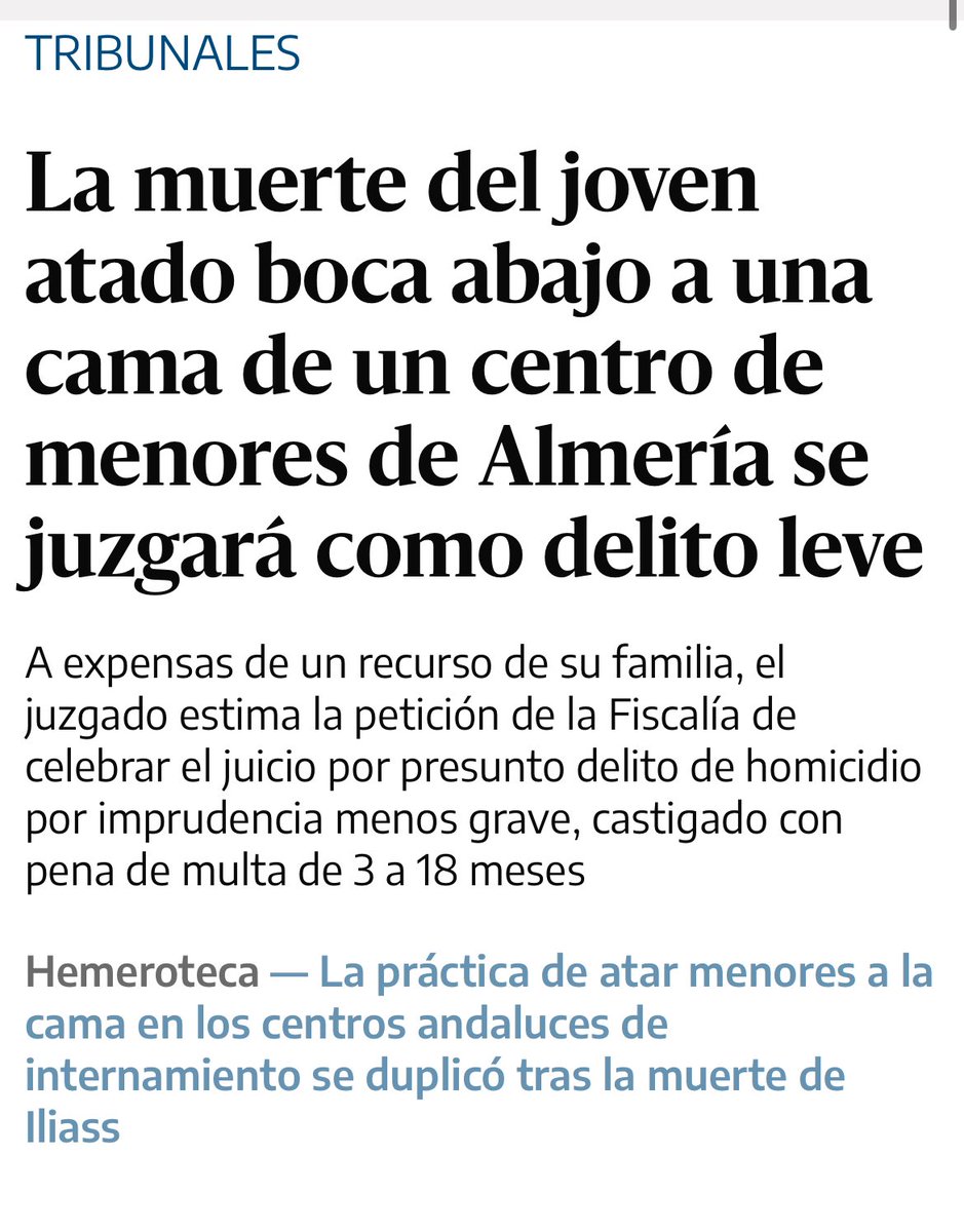 Un menor sufre un espasmo en un centro de menores. 6 guardias se ponen encima suya, le aplican sujeciones y le atan a la cama, el joven ya no respiraba. Tras 10 minutos aplicando las sujeciones a una persona en parada, tardaron 10 minutos más en aplicarle las maniobras…