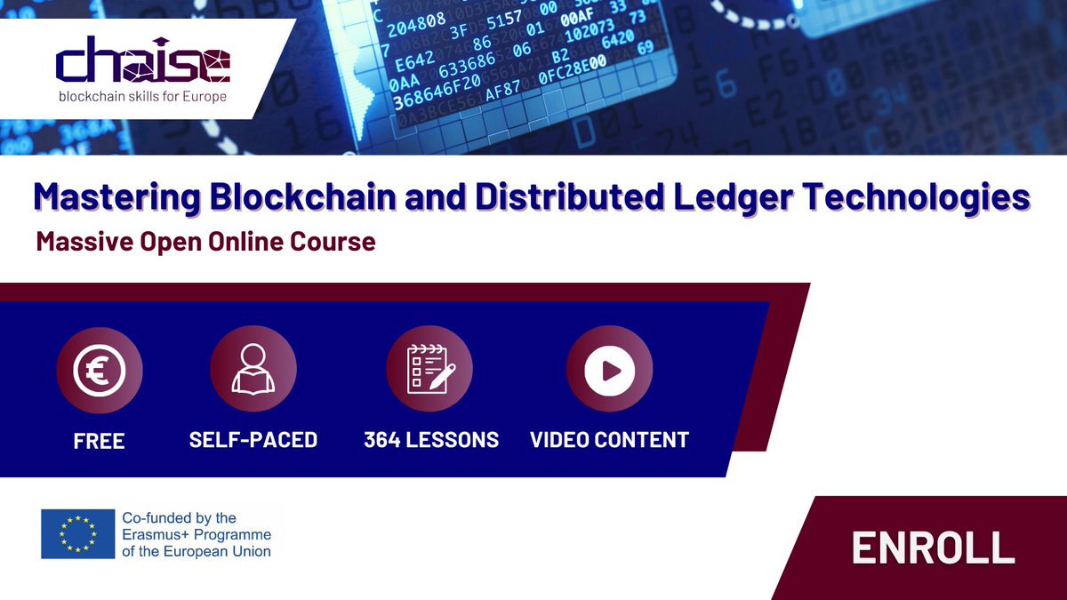 INDUSTRIA (@industria_tech) on Twitter photo Dive into blockchain with <a href="/CHAISE_EU/">Blockchain Skills for Europe</a> online course!
Unlock career opportunities as you learn from experts, enjoy interactive lessons, and gain a deep understanding of this game-changing technology.
Learn more and enroll here👇
chaise-blockchainskills.eu/online-course-…
#blockchaintraining Dive into blockchain with <a href="/CHAISE_EU/">Blockchain Skills for Europe</a> online course!
Unlock career opportunities as you learn from experts, enjoy interactive lessons, and gain a deep understanding of this game-changing technology.
Learn more and enroll here👇
chaise-blockchainskills.eu/online-course-…
#blockchaintraining