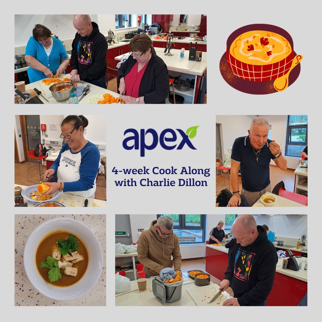 ApexHousingAssn's tweet photo. Tenants made a delicious butternut squash soup during week 1 of our #CookAlong with Chef Charlie Dillon. 🍜

Everyone enjoyed themselves and it was a great way to make new friends!

Some spaces are available:
📞 Contact Mieke: 028 7130 4800 / TP@apex.org.uk https://t.co/mydy8ve62D